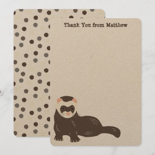 Panneau plat Brown Ferret Merci Cartes