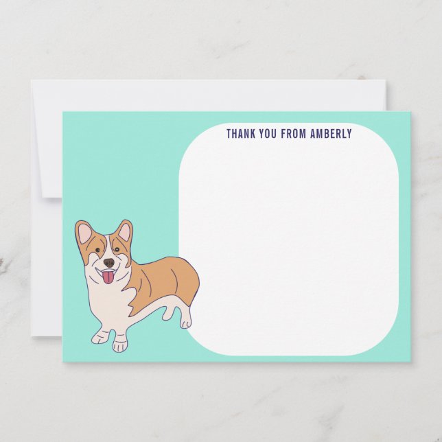 Panneau plat pour enfants Corgi Merci (Devant)