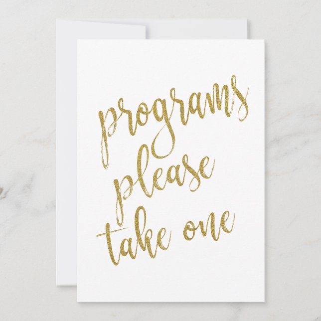 Panneau Programmes Prenez-en un Or Abordable (Devant)