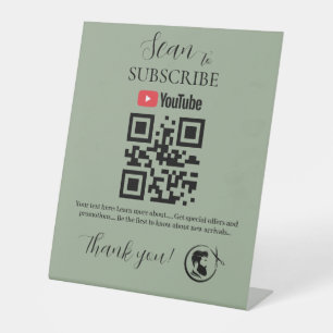 Panneau QR Code Abonnement YouTube Salon de co