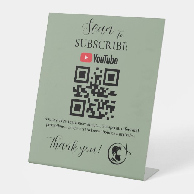 Panneau QR Code Abonnement | YouTube | Salon de co (Recto)