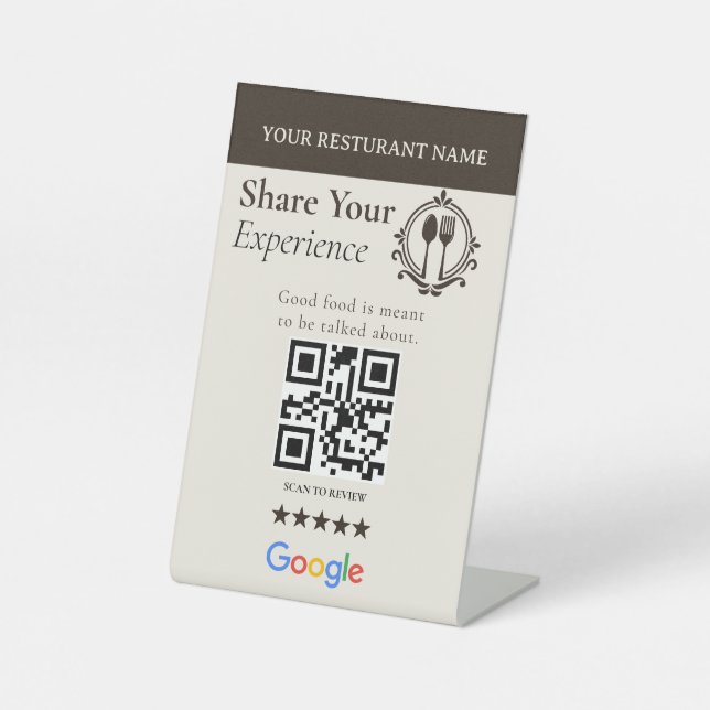 Panneau QR Code Partagez Votre Expérience Neutre M (Recto)