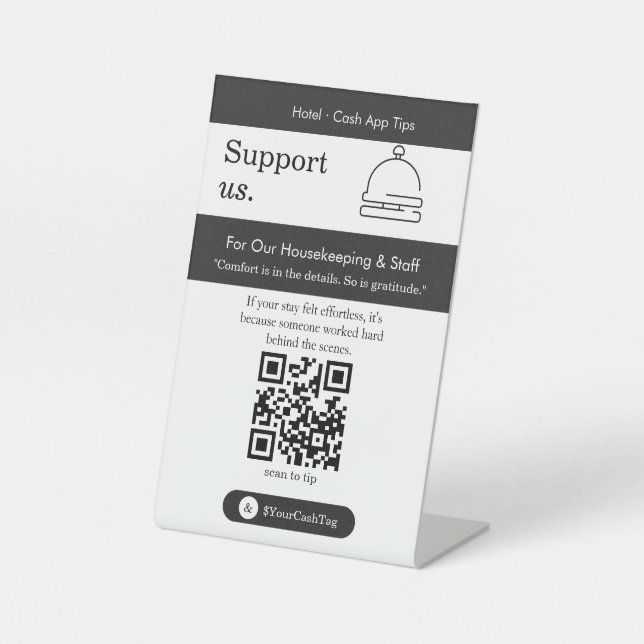 Panneau QR Code Soutenez-Nous en Gras  (Recto)