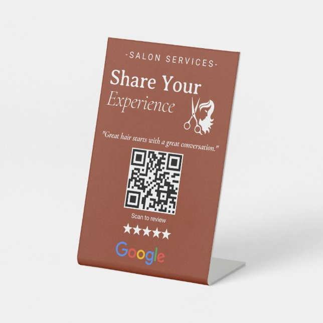 Panneau QR Code Terracotta Gras Partagez Votre Exp (Recto)