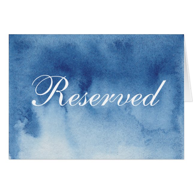 Panneau réservé bleu aquarelle. Mariage moderne (Devant Horizontal)
