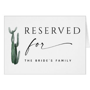 Panneau réservé Cactus aquarelle   Mariage Boho