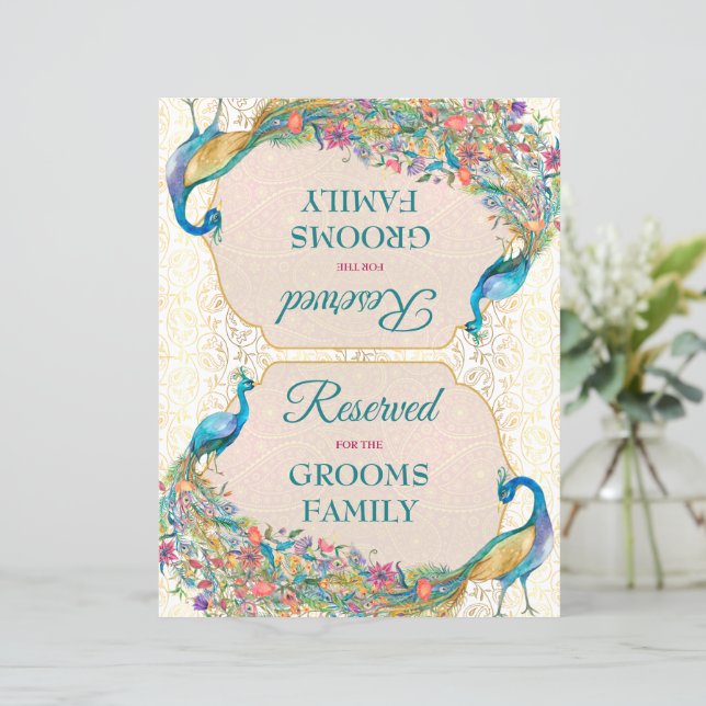 Panneau réservé du mariage hindou de Peacock (Debout devant)