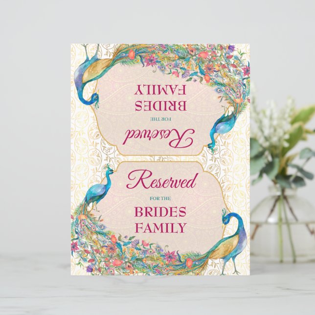 Panneau réservé du mariage hindou de Peacock (Debout devant)