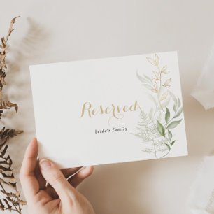 Panneau Réservé Mariage Gold Green Foliage