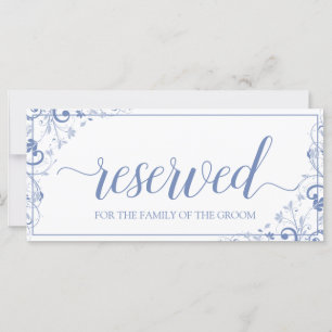 Panneau Réservé Suspendu Bouquet Chic - Bleu-Gri