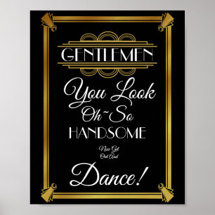 Panneau Salle de bain Art déco Mens