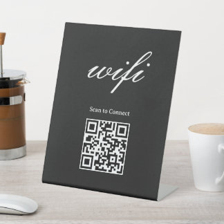 Panneau sur socle | Code Qr Wifi Moderne