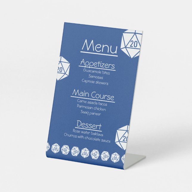Panneau Tabletop Chic en bleu Pedestal (Recto)