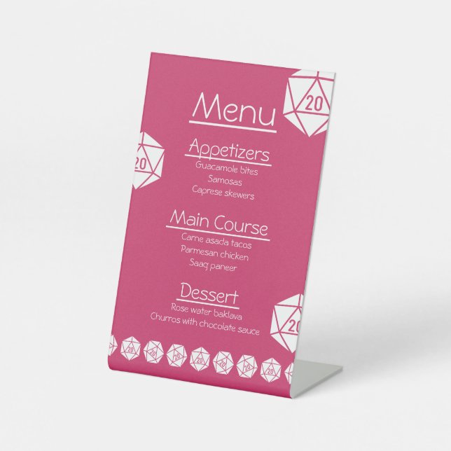 Panneau Tabletop Chic en Framboise (Recto)