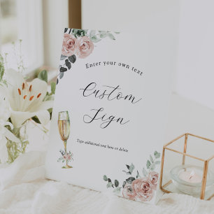 Panneau texte personnalisé Brunch et Bubbly