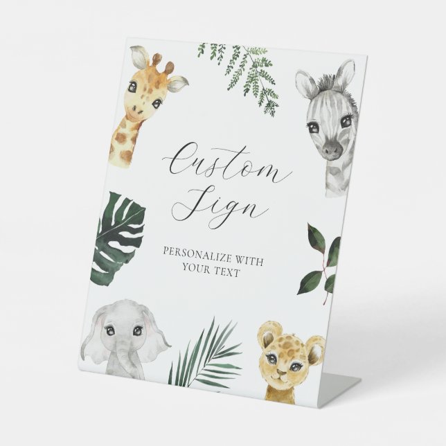 Panneau texte personnalisé Wild One Jungle (Recto)