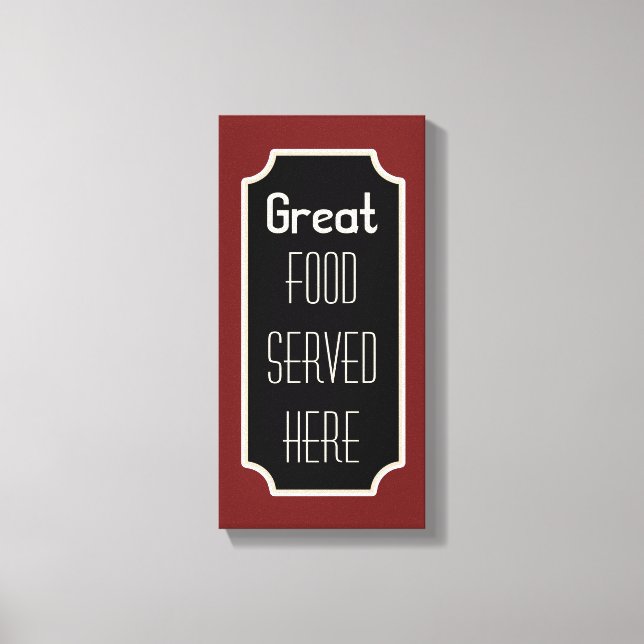 Panneau toile Grande Nourriture Rouge (Recto)