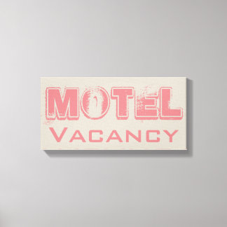 Panneau Toile Retro Pink Motel
