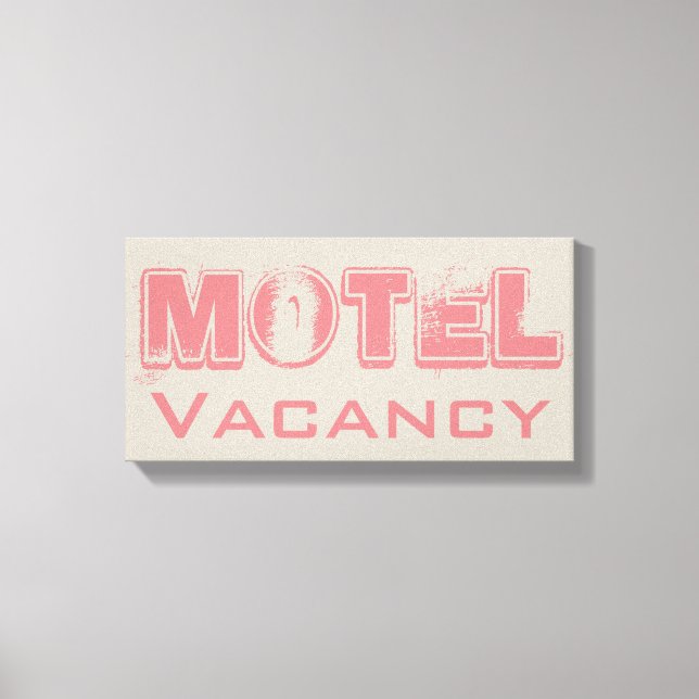 Panneau Toile Retro Pink Motel (Recto)