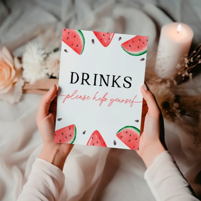 Panneau Un dans un melon Signal Watermelon Boisson (Créateur téléchargé)