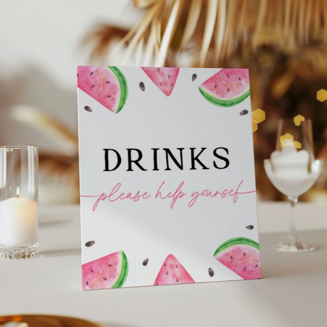 Panneau Un dans un melon Signal Watermelon Boisson (Créateur téléchargé)