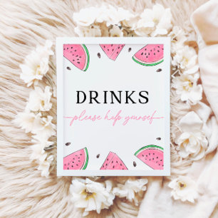 Panneau Un dans un melon Signal Watermelon Boisson