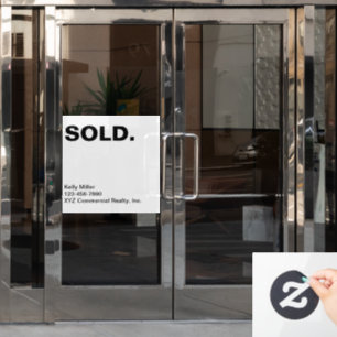 Panneau VENDU Marketing Immobilier Commercial Pers