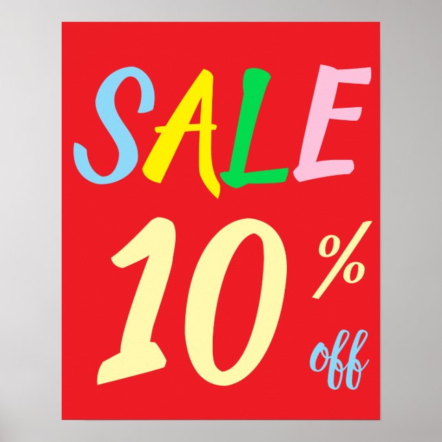 Panneau Vente importante, 10% Promo Poster (Devant)