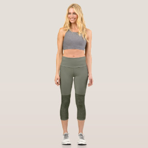 Panneau vert Moss moderne Capri Leggings - Personn