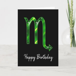 Panneau Vert Scorpio Carte d'anniversaire