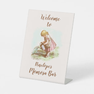 Panneau vintage Jardin Enfant Baby shower Momosa B