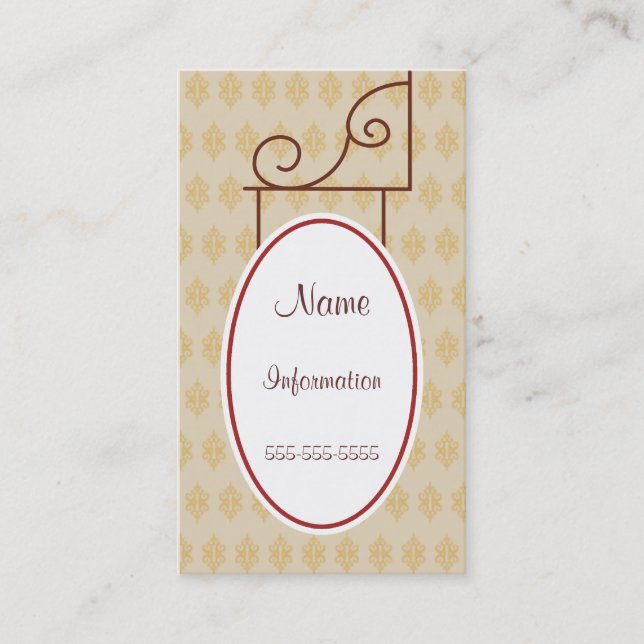 Panneau Vintage personnalisé Cartes de visite (Devant)