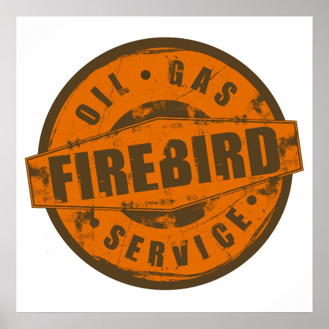 Panneau vintage Poster Firebird (Devant)