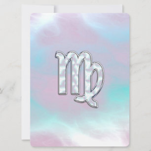 Panneau Virgo Zodiac sur Pastels Mère de Perle