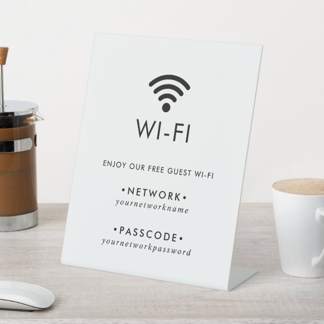 Panneau Wi-Fi invité minimaliste moderne (In SItu)