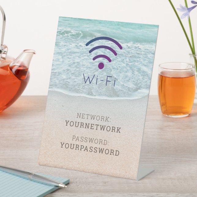 Panneau Wi-Fi Turquoise Blue Ocean Beach (In SItu)