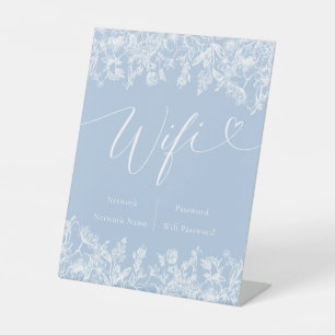 Panneau Wifi Fleur Sauvage Bleu Poussiéreux Modern