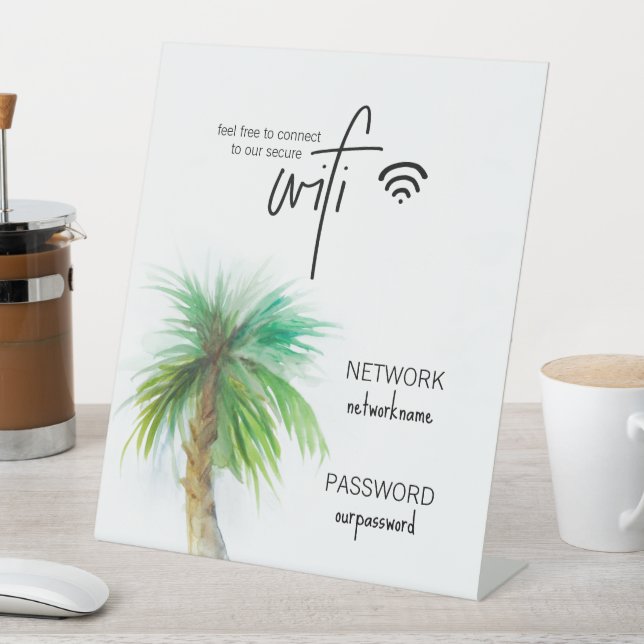 Panneau Wifi Tablette Personnalisée - Palm Tree Be (In SItu)