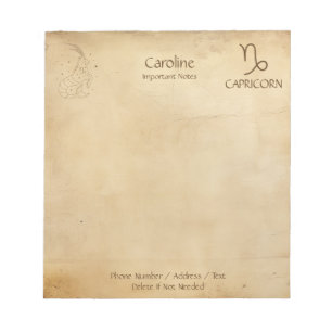 Panneau Zodiac Capricorne - Bloc-notes personnalis