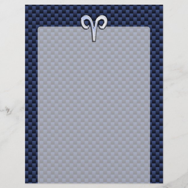 Panneau Zodiac Silver Aries Bleu Carbone Fibres Im (Devant)