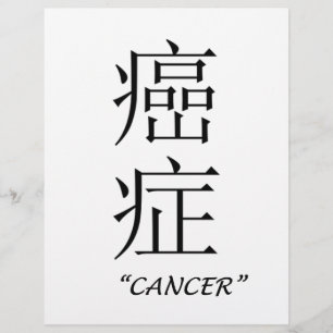Panneau zodiaque "Cancer" en chinois