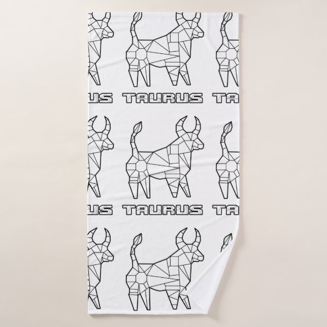 Panneau Zodiaque Taurus Serviette de bain (Serviette de bain)