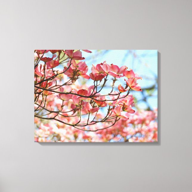 Panneaux d'art sur toile Arbres de cornouiller ros (Recto)
