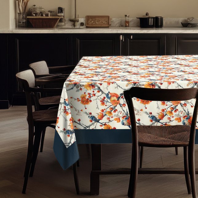 Panneaux d'automne et fleurs nappes pour l'automne (Fall Birds and Blooms Tablecloth for Cozy Autumn)