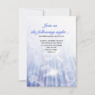 PANNEAUX DE LUMIÈRE Bar Bat mitzvah Carte de récep