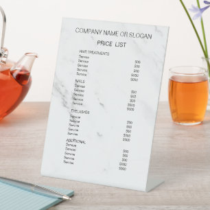 Panneaux de prix de liste de l'entreprise élégante