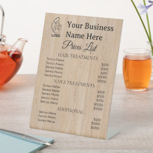 Panneaux de prix minimalistes pour entreprises sur