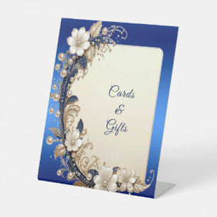 Panneaux de table à embellissement floral blanc bl