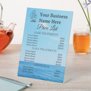 Panneaux de table de liste de prix d'entreprise mi