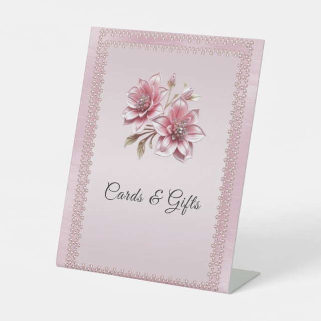 Panneaux de table Fleurs roses modernes (Recto)